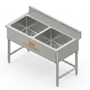 DOUBLE SINK WITH SPLASHBACK