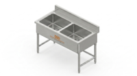 DOUBLE SINK WITH SPLASHBACK