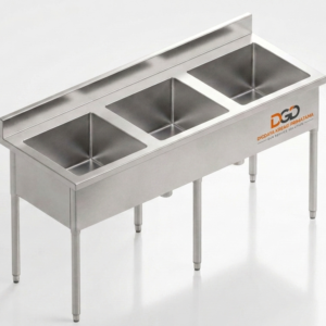 TRIPLE SINK WITH SPLASHBACK