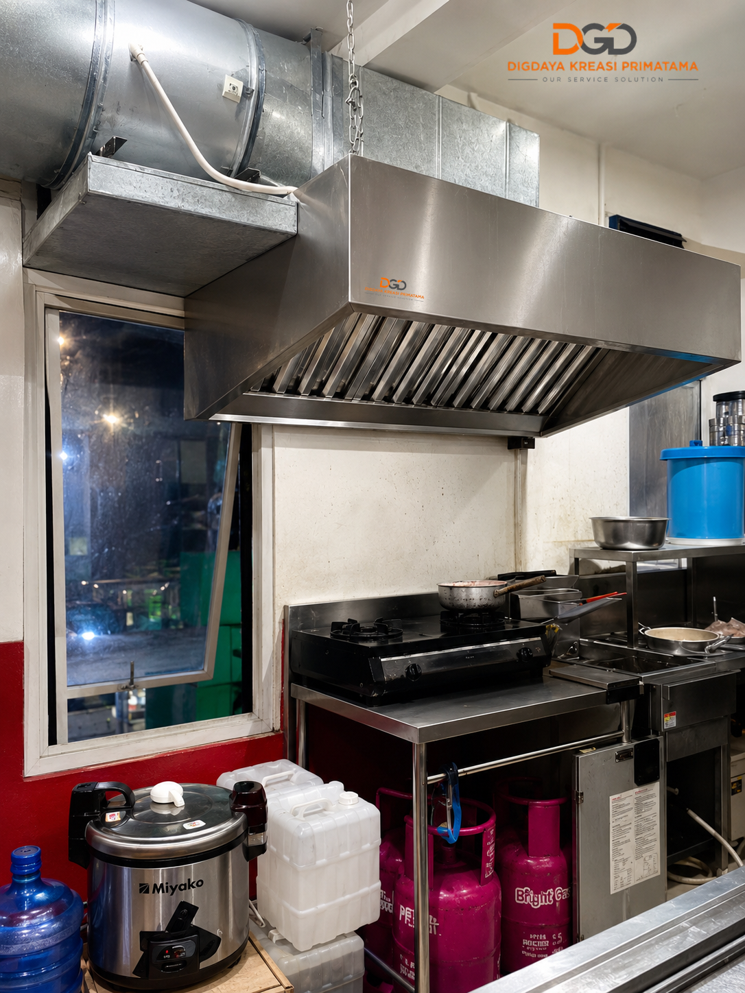 INSTALASI EXHAUST HOOD CHICK IN SAN CINERE - DEPOK