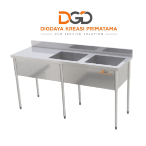 jual double sink left table 1800x600 murah