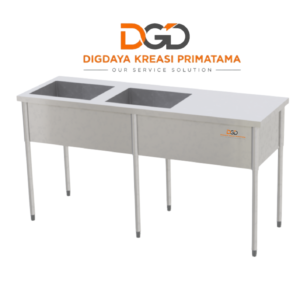 jual double bowl sink with right drainboard