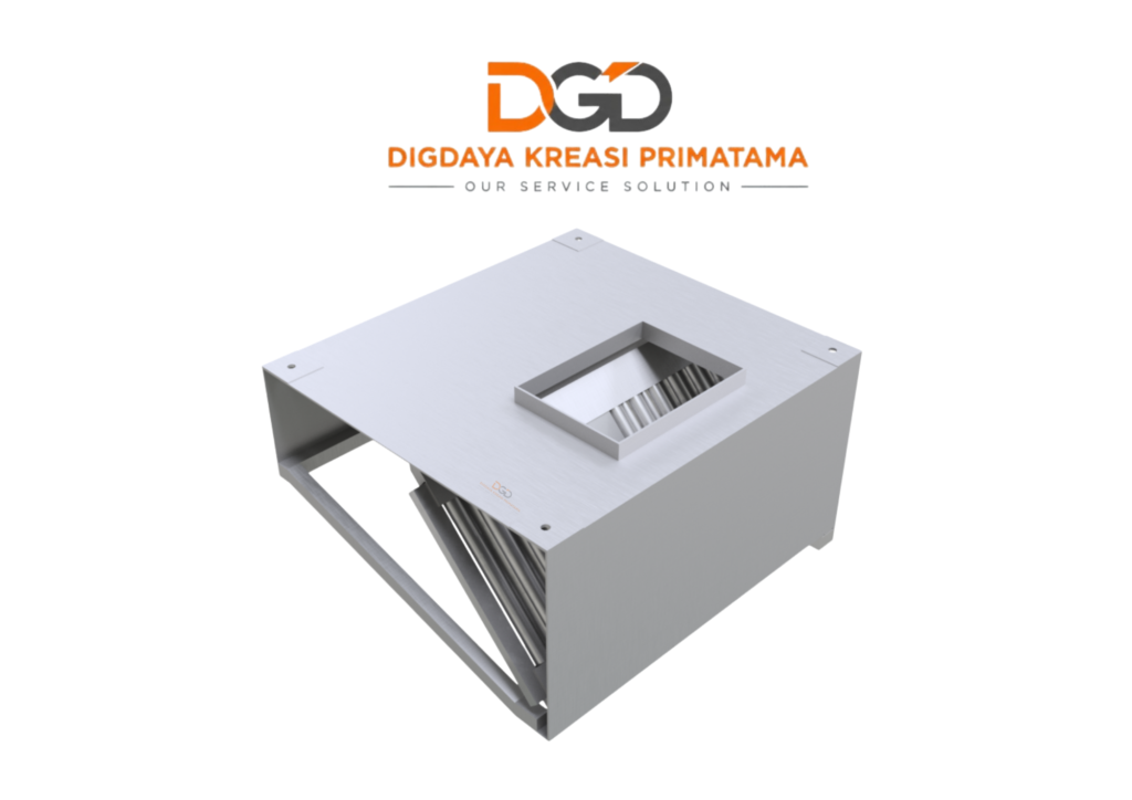 Angled exhaust hood stainless steel penghisap asap dapur restoran