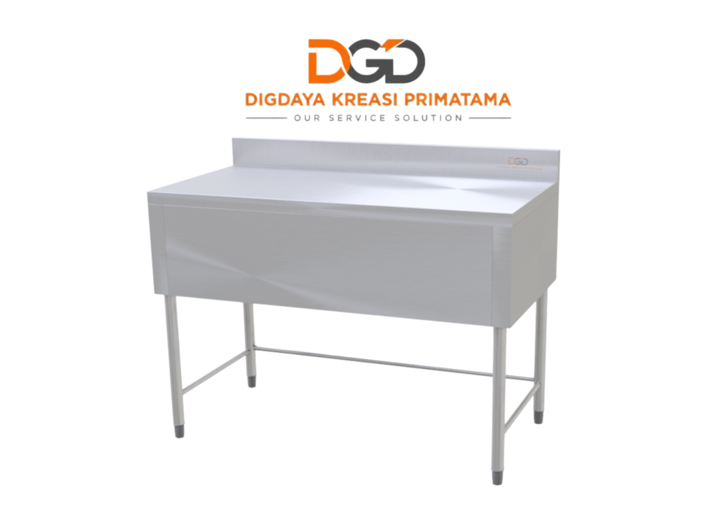 Barline Worktop 1200x600 Meja Kerja Stainless Steel Komersial Dapur Kafe
