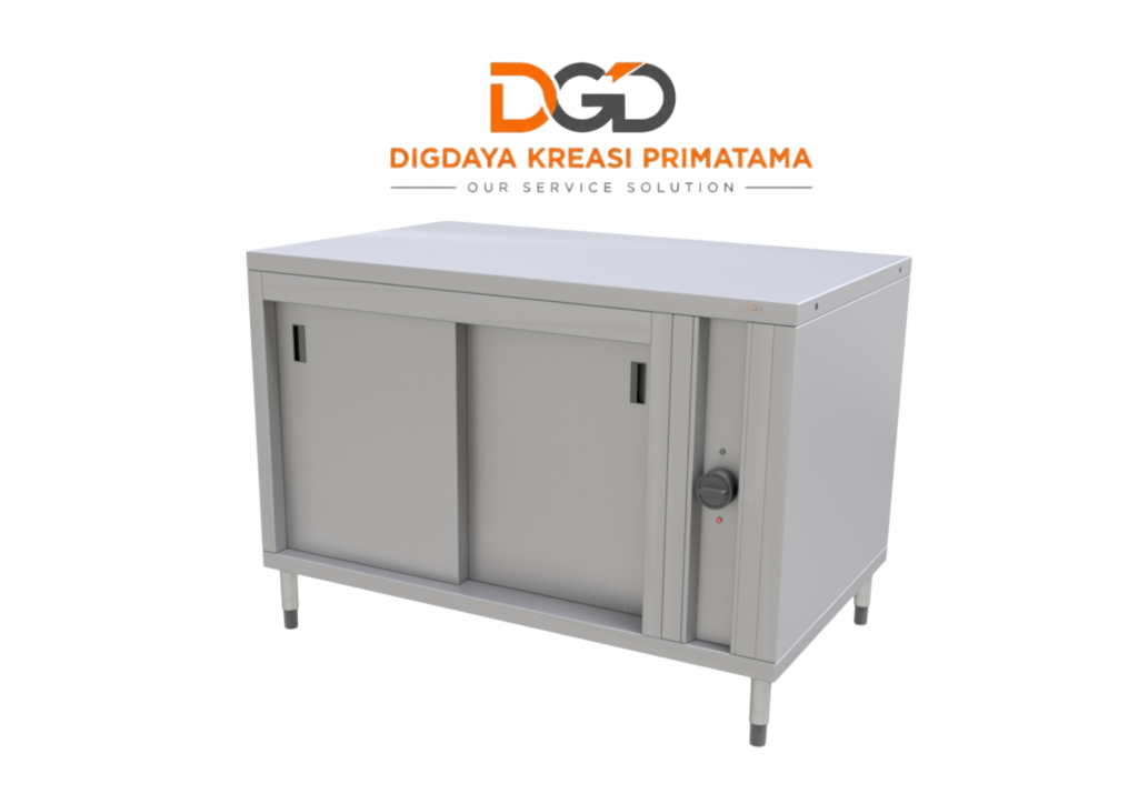 Lemari penghangat makanan stainless steel Heated Cabinet untuk dapur profesional