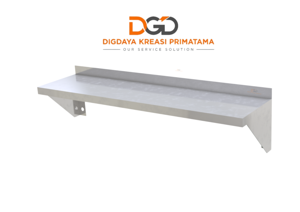 2. olid Wall Shelf rak dinding stainless steel gantung dapur restoran